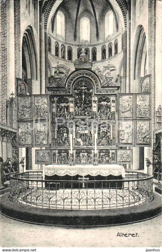 Roskilde Domkirke - Alteret - Roskilde Cathedral - The Altar - old postcard - 1910 - Denmark - used - JH Postcards