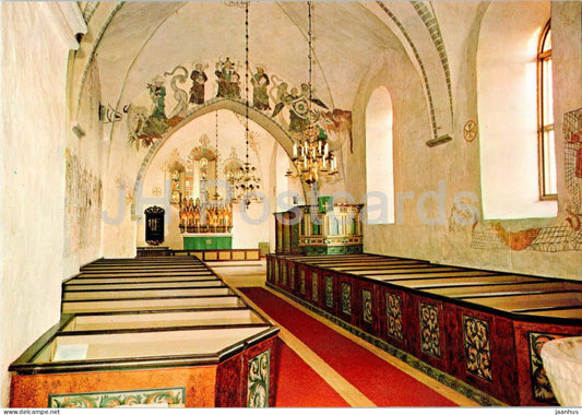 Lojsta Kyrka - interior - church - Gotland - 24845 - Sweden - unused - JH Postcards