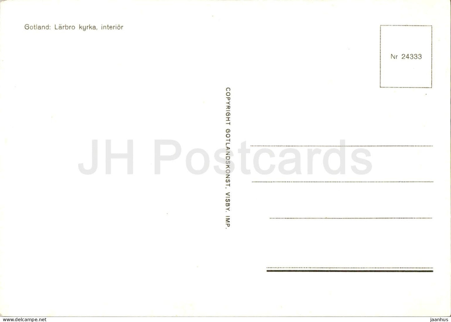 Larbro Kyrka - intérieur - église - Gotland - 24333 - Suède - inutilisé 