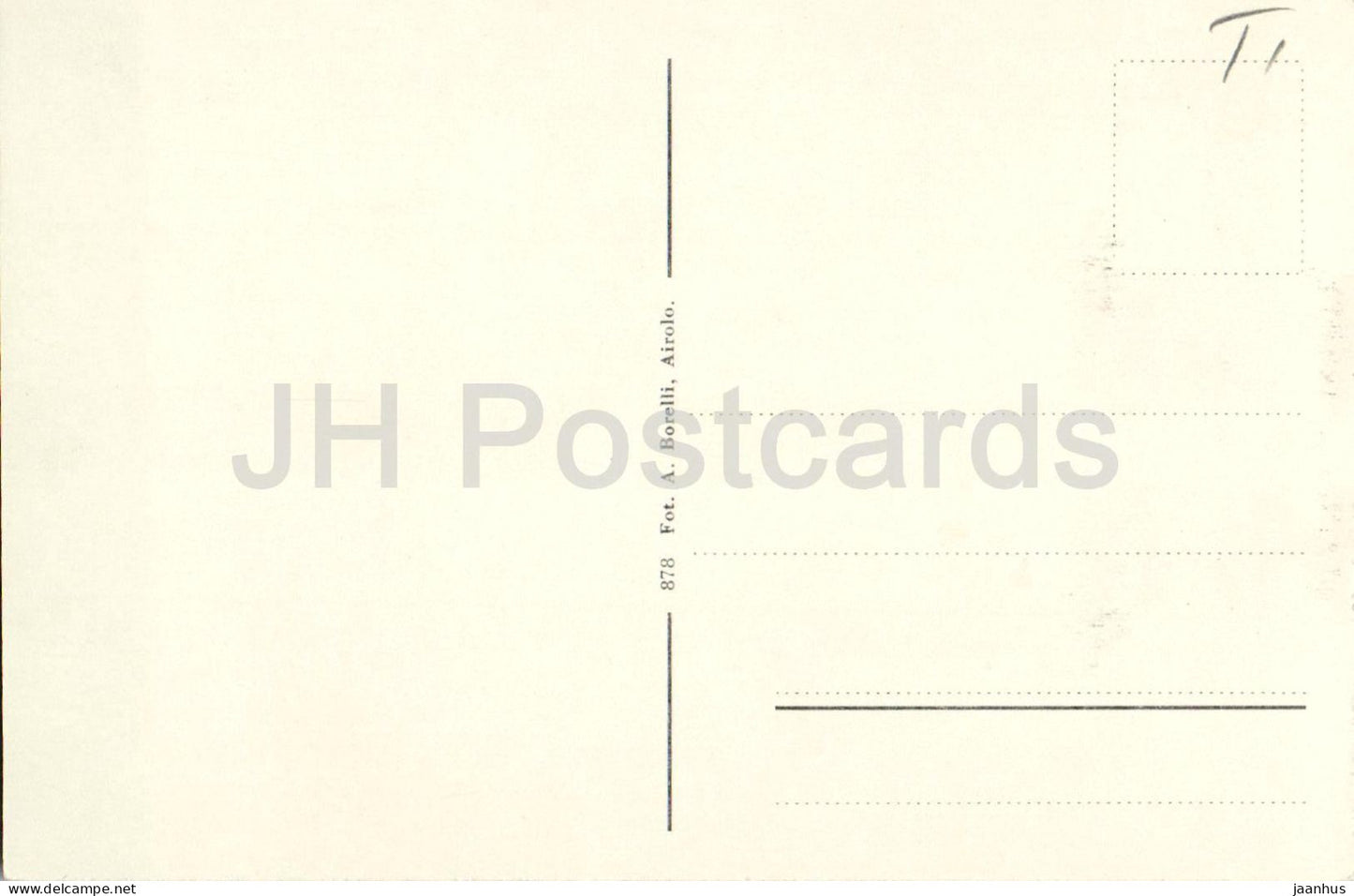 Pizzo Centrale - Piz Prevot - Passo Sella - Piz Giubin - 878 - old postcard - Switzerland - unused