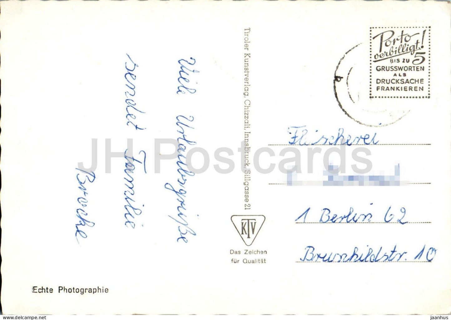 Schlitters mit Rofangebirge - Zillertal - village - valley - road - mountains - 3355 - old postcard - Austria - used