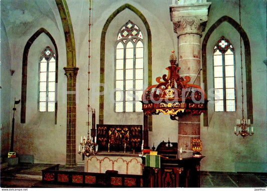 Kallunge Kyrka - interior - church - Gotland - Sweden - unused - JH Postcards