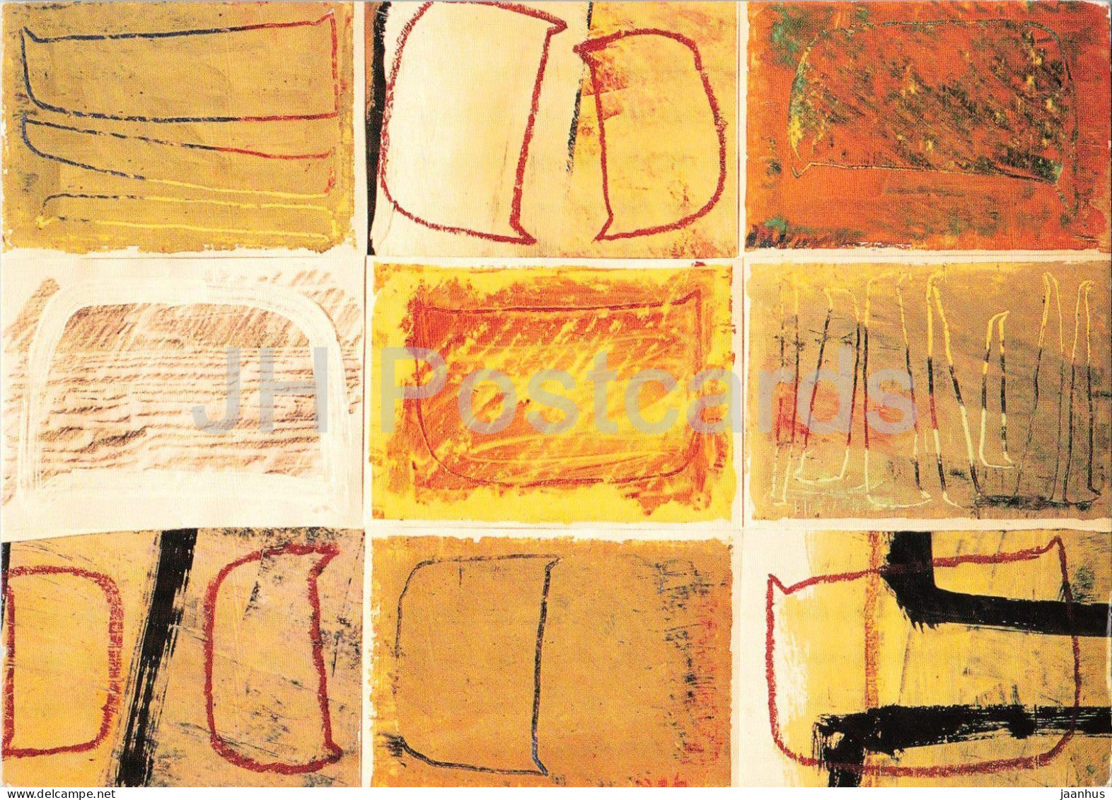 painting by Susann Aumann - Naveta - German art - 1992 - Germany - unused - JH Postcards