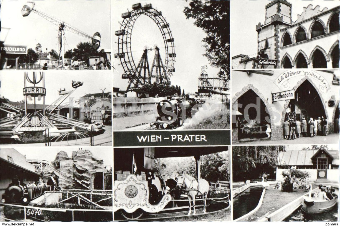 Wien - Prater - Vienna - amusement park - Ferris wheel - attractions - multiview - 5470 - Austria - used - JH Postcards