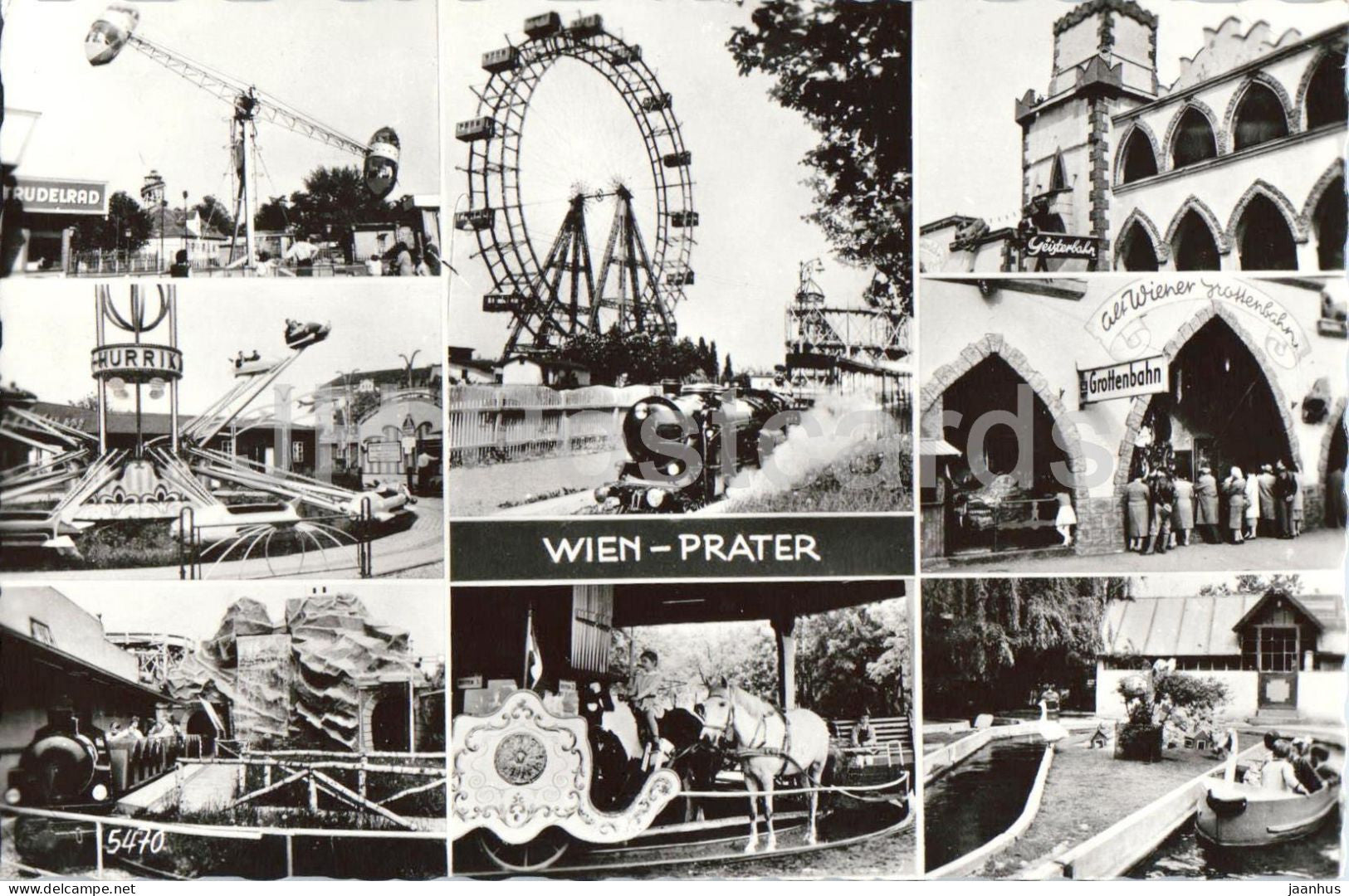 Wien - Prater - Vienna - amusement park - Ferris wheel - attractions - multiview - 5470 - Austria - used - JH Postcards