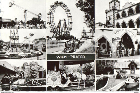 Wien - Prater - Vienna - amusement park - Ferris wheel - attractions - multiview - 5470 - Austria - used - JH Postcards