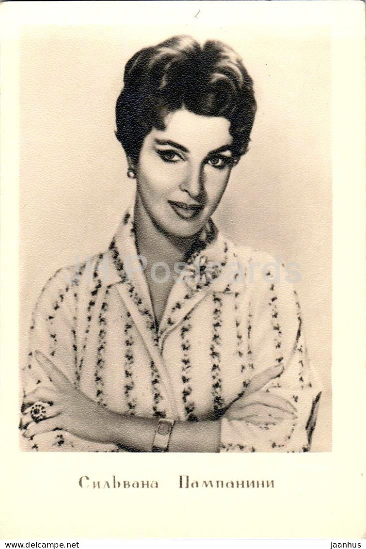 Silvana Pampanini - Italian movie actress - 1960 - Russia USSR - unused - JH Postcards