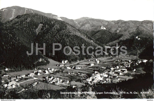 Sommerfrische Hohenberg gegen Schneeberg N.O. - panoramic view - mountain landscape - 42009 - 1960 - Austria - used - JH Postcards