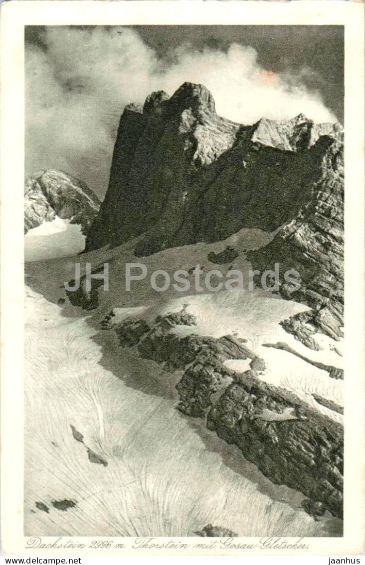 Dachstein 2996 m - Thorstein mit Gosau Gletscher - No. 21442 - old postcard - 1921 - Austria - unused - JH Postcards