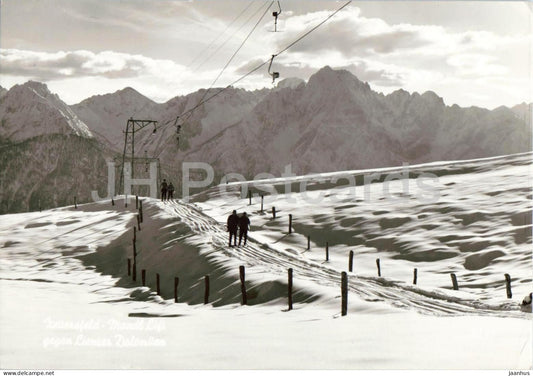 Zettersfeld - Mandl Lift gegen Lienzer Dolomiten - ski lift - mountains old postcard - Austria - unused - JH Postcards