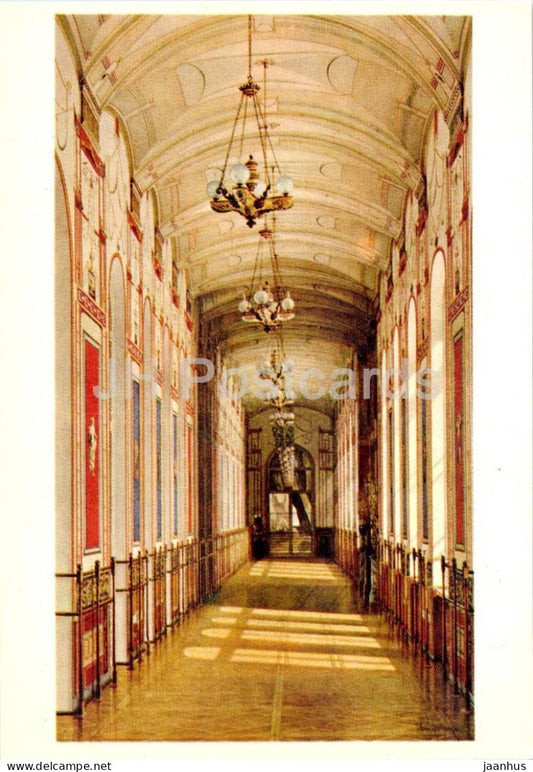Leningrad - St Petersburg - Winter Palace - Pompeian Gallery - painting by Oukhtomski - 1975 - Russia USSR - unused - JH Postcards