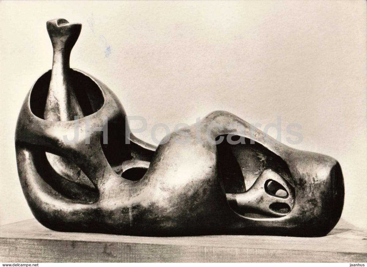 sculpture by Henry Moore - Reclining Figure - Liegende Figur - innere und aussere Form - British art - Germany - unused - JH Postcards