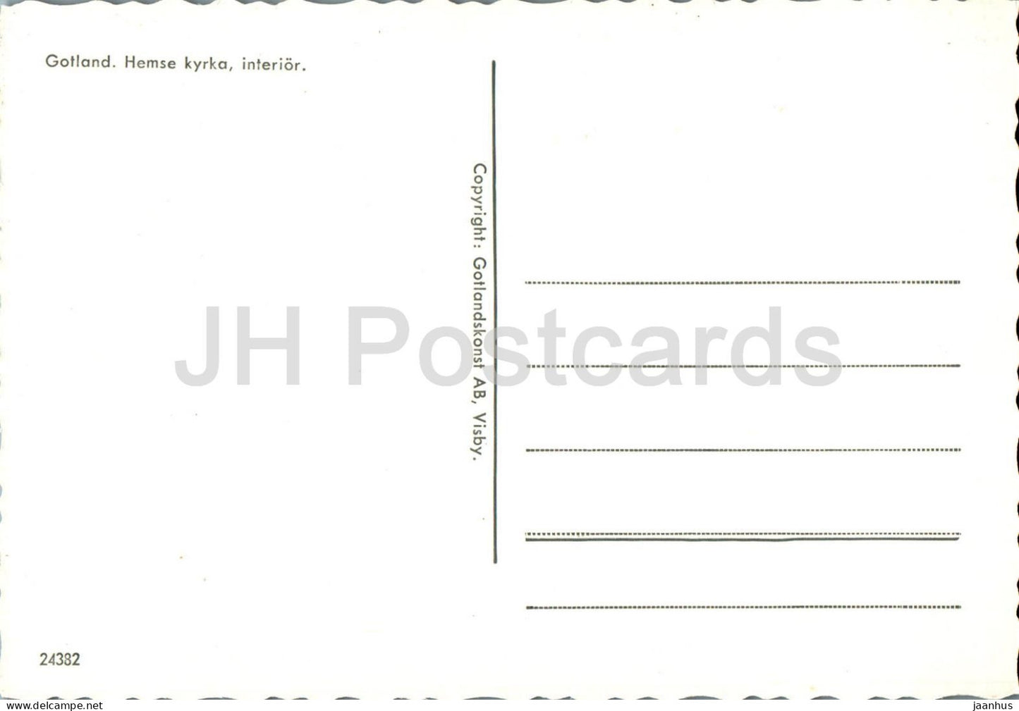 Hemse Kyrka - intérieur - église - Gotland - 24382 - Suède - inutilisé 