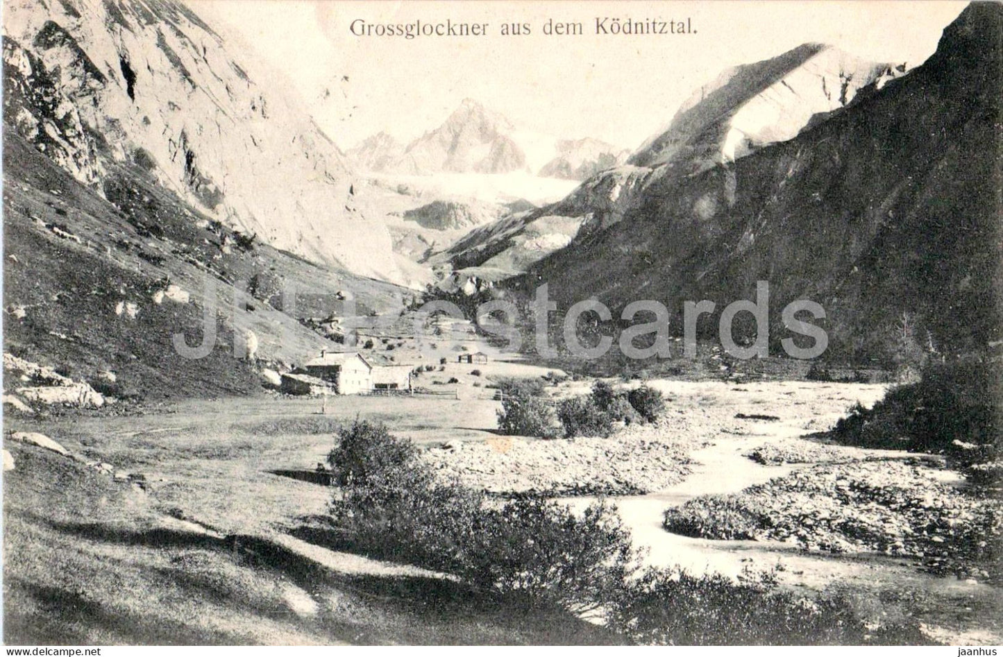 Grossglockner aus dem Kodnitztal - mountains - old postcard - 1907 - Austria - used - JH Postcards