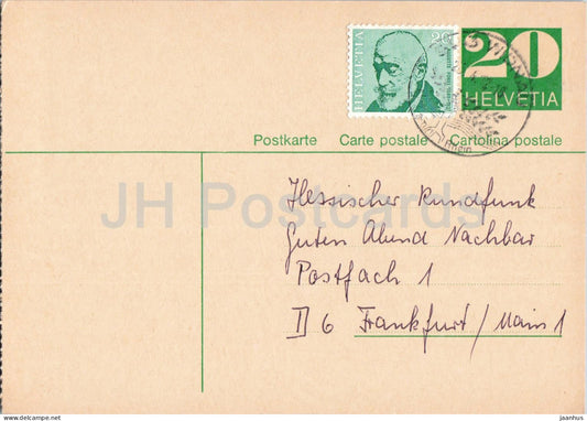 Guten Abend Nachbarn - Hessischer Rundfunk - postal stationery - 148 - 1972 - Switzerland - used - JH Postcards