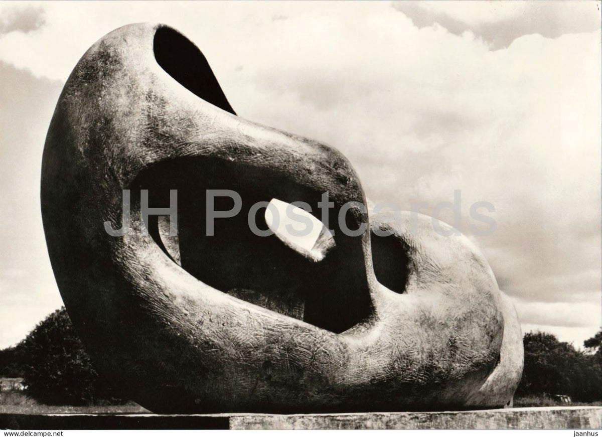 sculpture by Henry Moore - Reclining Figure - Liegende Figur - 221 - British art - Germany - unused - JH Postcards