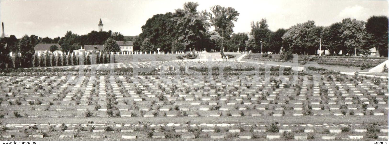 Terezin Memorial - cemetery - memorial graves - old postcard - 1966 - Czech Republic - Czechoslovakia - unused - JH Postcards