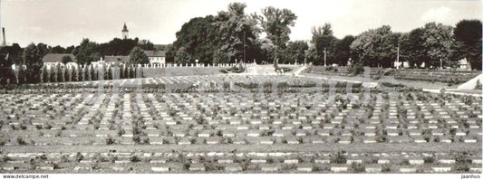 Terezin Memorial - cemetery - memorial graves - old postcard - 1966 - Czech Republic - Czechoslovakia - unused - JH Postcards
