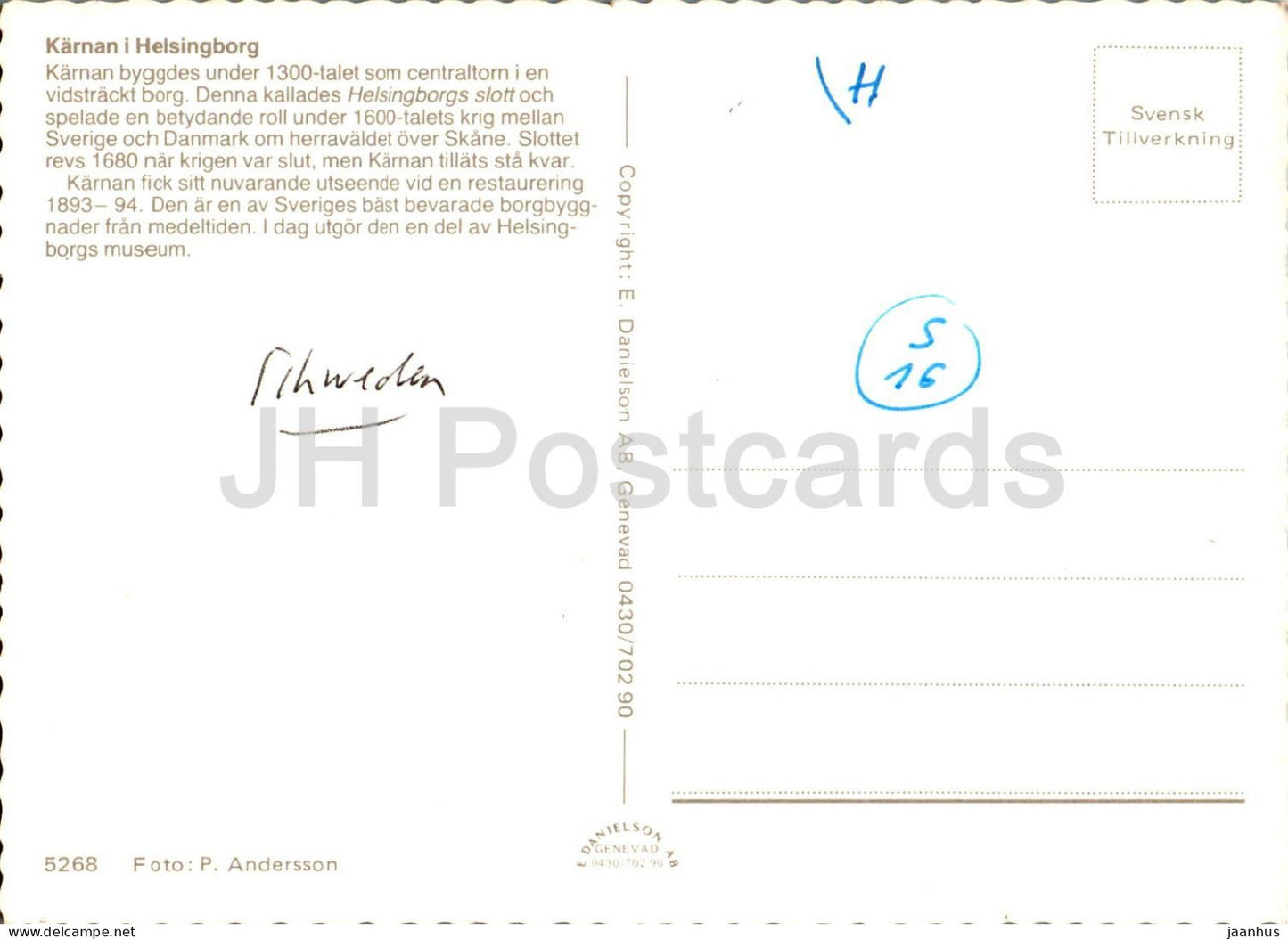 Helsingborg - Karnan - 5268 - Suède - occasion 