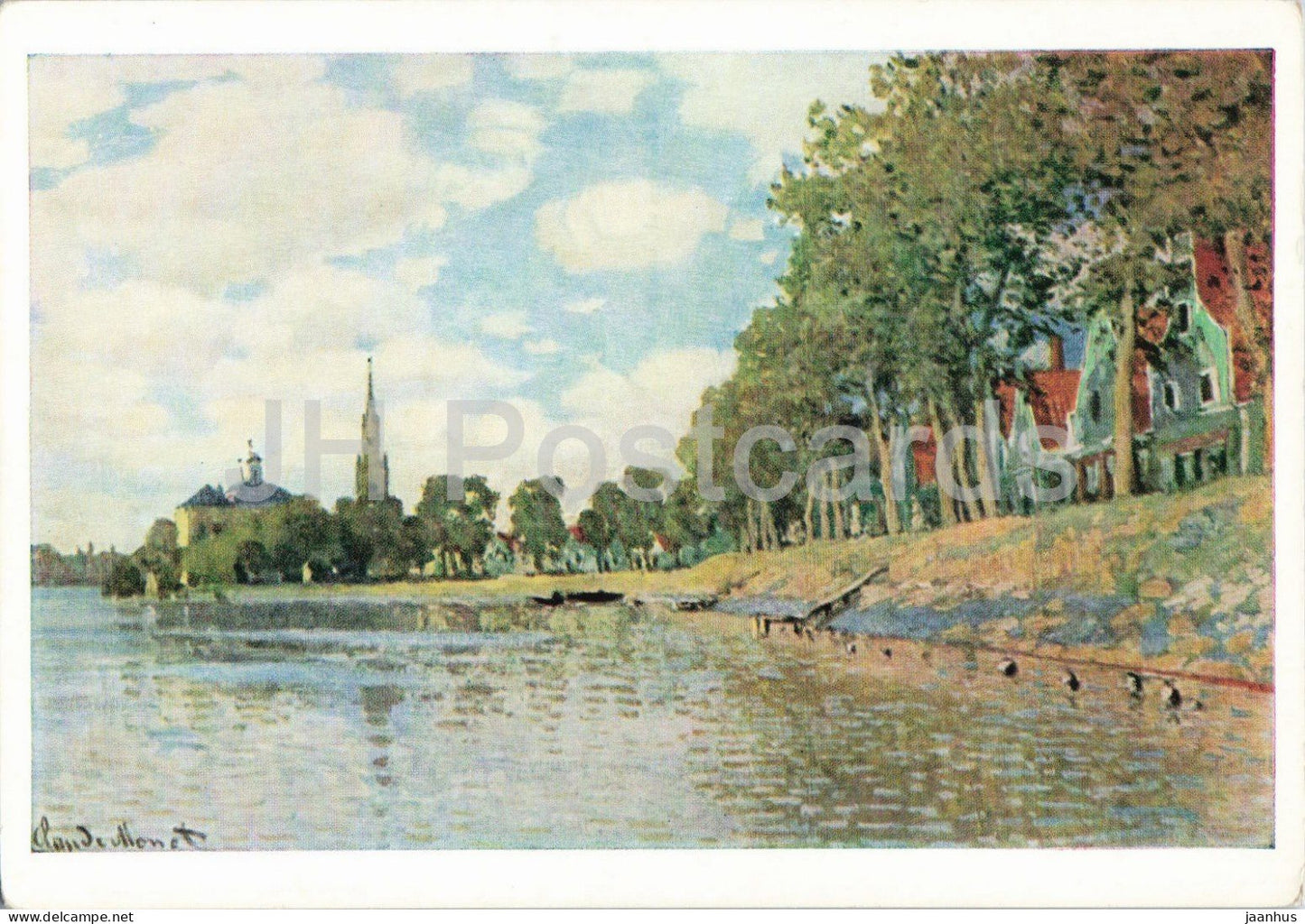 painting by Claude Monet - Zaandam - French art - Netherlands - United Kingdom - unused - JH Postcards