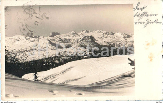 Blick vom Zinken - mountain - photo - old postcard - 1933 - Austria - used - JH Postcards