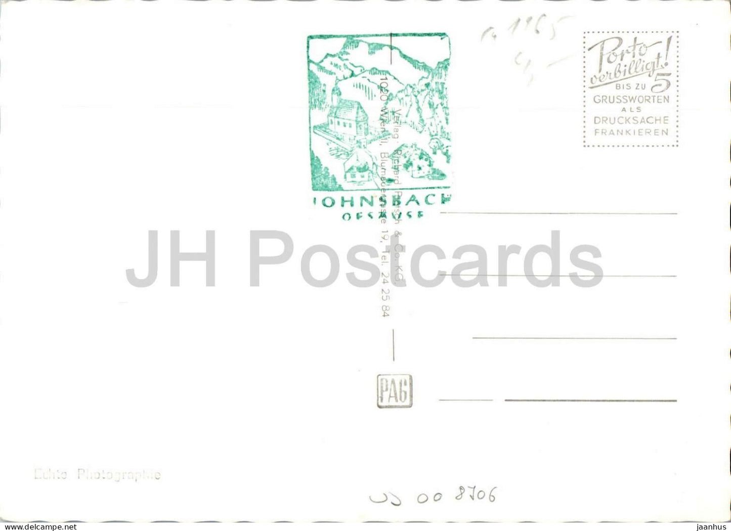 Johnsbach 773 m avec Gr. Buchstein 2224 m - Stmk. - paysage de montagne - 47541 - carte postale ancienne - Autriche - inutilisée 