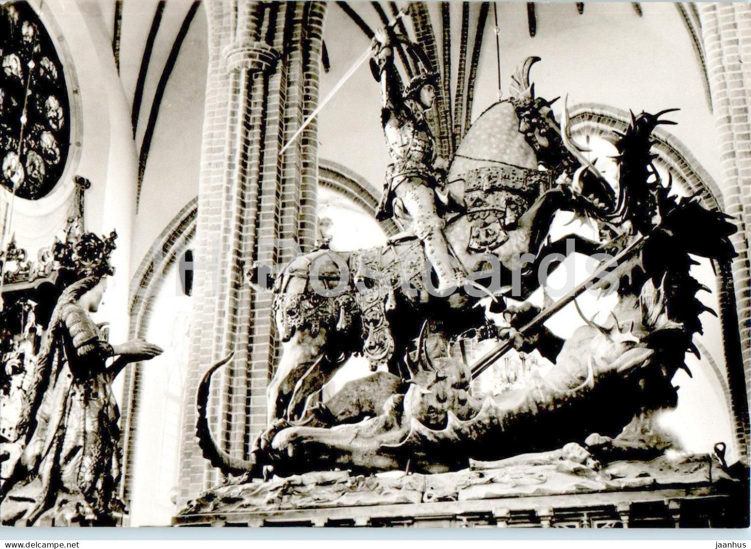 Stockholm - Storkyrkan - St Goransmonumentet - Bernt Notke - Cathedral - St George and the Dragon - Sweden - unused - JH Postcards