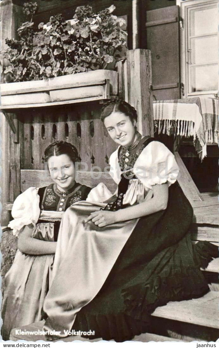 Kleinwalsertaler Volkstracht - folk costumes - women - old postcard - 1954 - Austria - used - JH Postcards