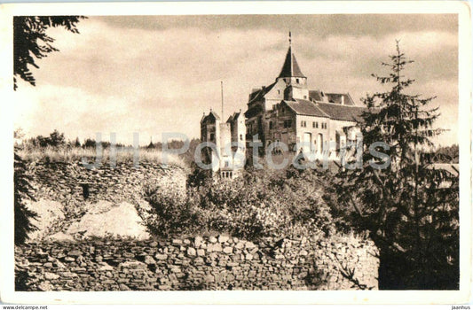 Statni - Hrad Pernstejn - State Castle Pernstejn - old postcard - Czech Republic - Czechoslovakia - unused - JH Postcards