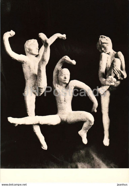 sculpture by Auguste Rodin - Movement Studies - Bewegungsstudien - French art - 3594 - Germany - unused - JH Postcards