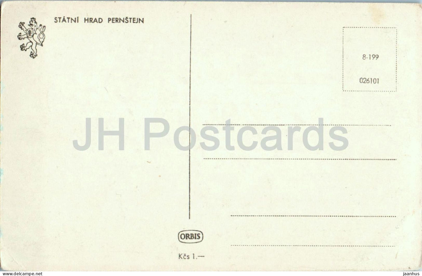 Statni - Burg Pernstejn - Alte Postkarte - Tschechische Republik - Tschechoslowakei - unbenutzt
