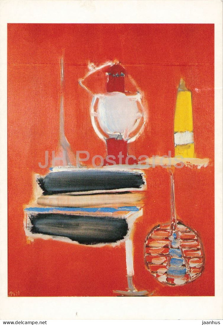 painting by Nicolas de Stael - La Lanterne - The Lantern - Russian French art - 1991 - France - unused - JH Postcards