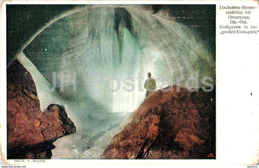 Dachstein Rieseneishohle bei Obertraun - Eisfiguren in der grossen Eiskapelle - 1 - 17 - old postcard - Austria - unused - JH Postcards