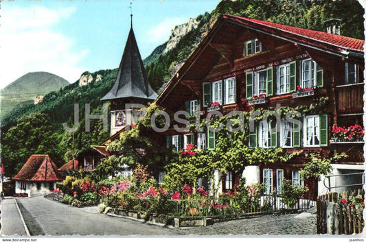 Meiringen - Alte Dorfpartie - old village view - traditional houses - Oberland 262 - old postcard - Switzerland - unused - JH Postcards