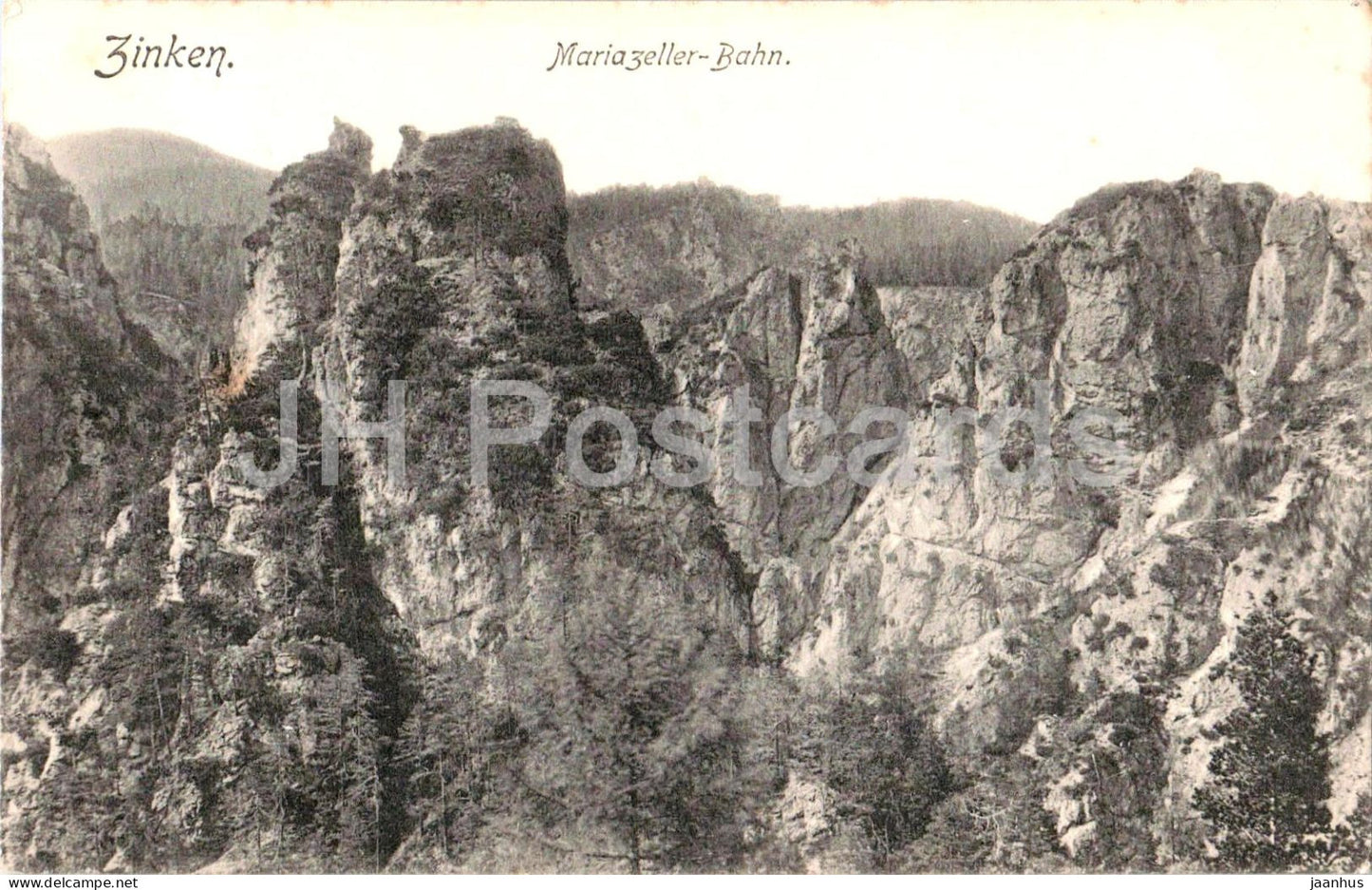 Zinken - Mariazeller Bahn - mountains - 9896 - old postcard - 1908 - Austria - used - JH Postcards