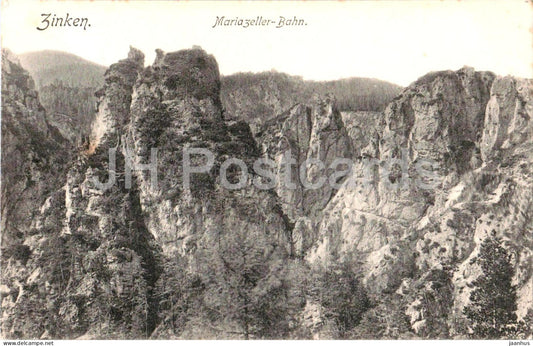 Zinken - Mariazeller Bahn - mountains - 9896 - old postcard - 1908 - Austria - used - JH Postcards