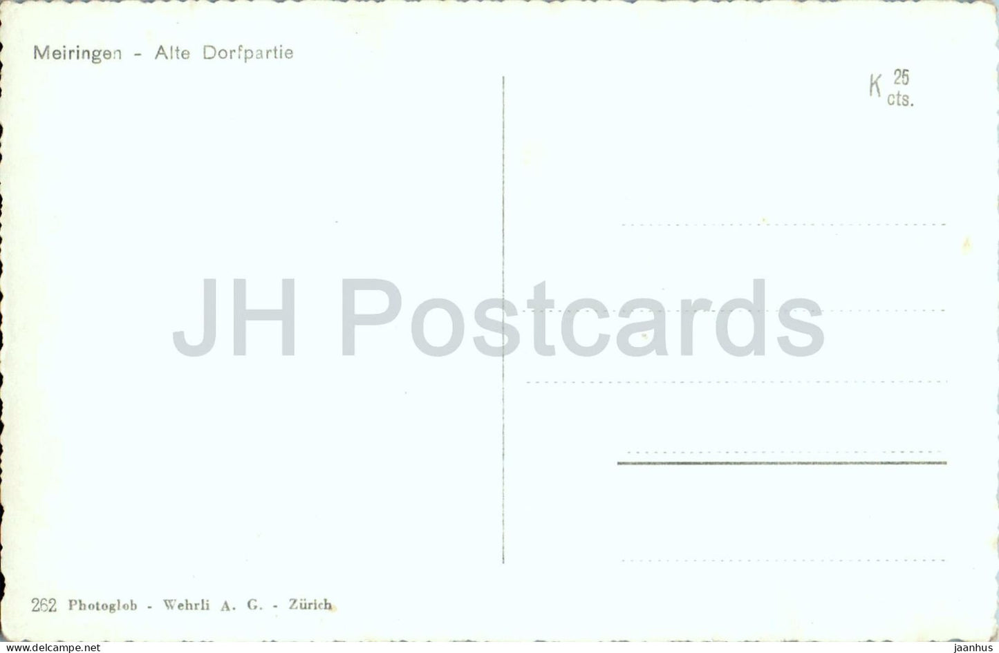 Meiringen - Alte Dorfpartie - old village view - traditional houses - Oberland 262 - old postcard - Switzerland - unused
