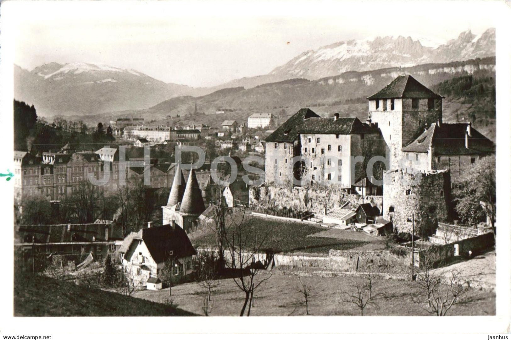 Feldkirch - Schattenburg und Stadtansicht - Castle - Town View - Feldpost - military mail - 2216 - 1944 - Austria - used - JH Postcards