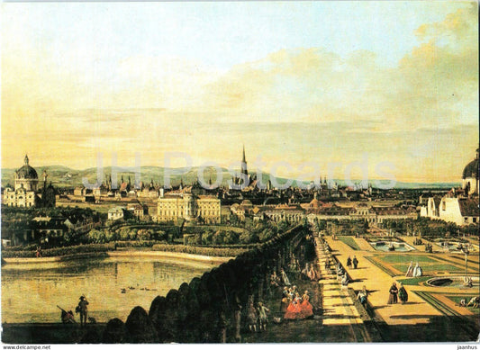 painting by Bernardo Bellotto - View of Vienna from the Belvedere - Blick auf Wien vom Belvedere - art Austria - unused - JH Postcards