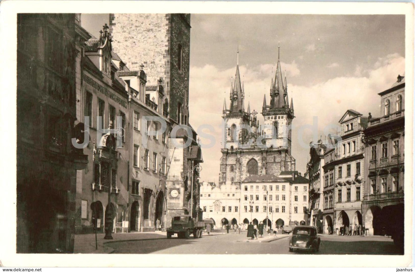 Praha - Prague - Staromestske namesti - Old Town Square car old postcard - 1973 - Czech Republic - Czechoslovakia - used - JH Postcards