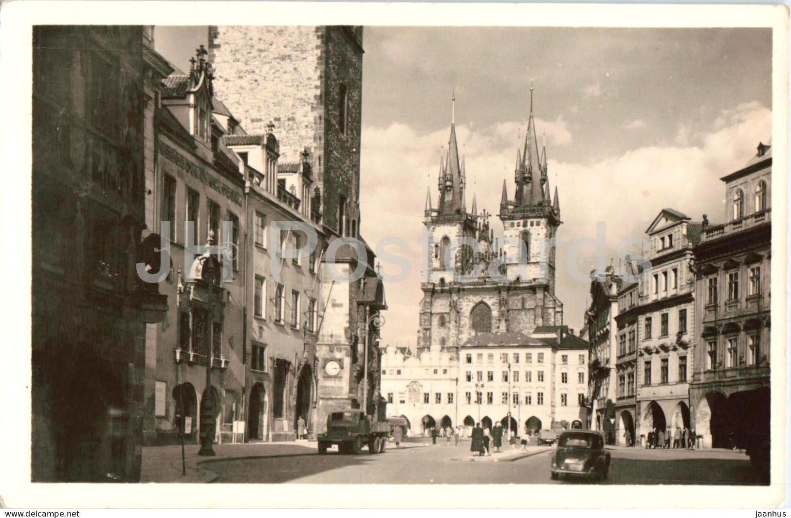 Praha - Prague - Staromestske namesti - Old Town Square car old postcard - 1973 - Czech Republic - Czechoslovakia - used - JH Postcards