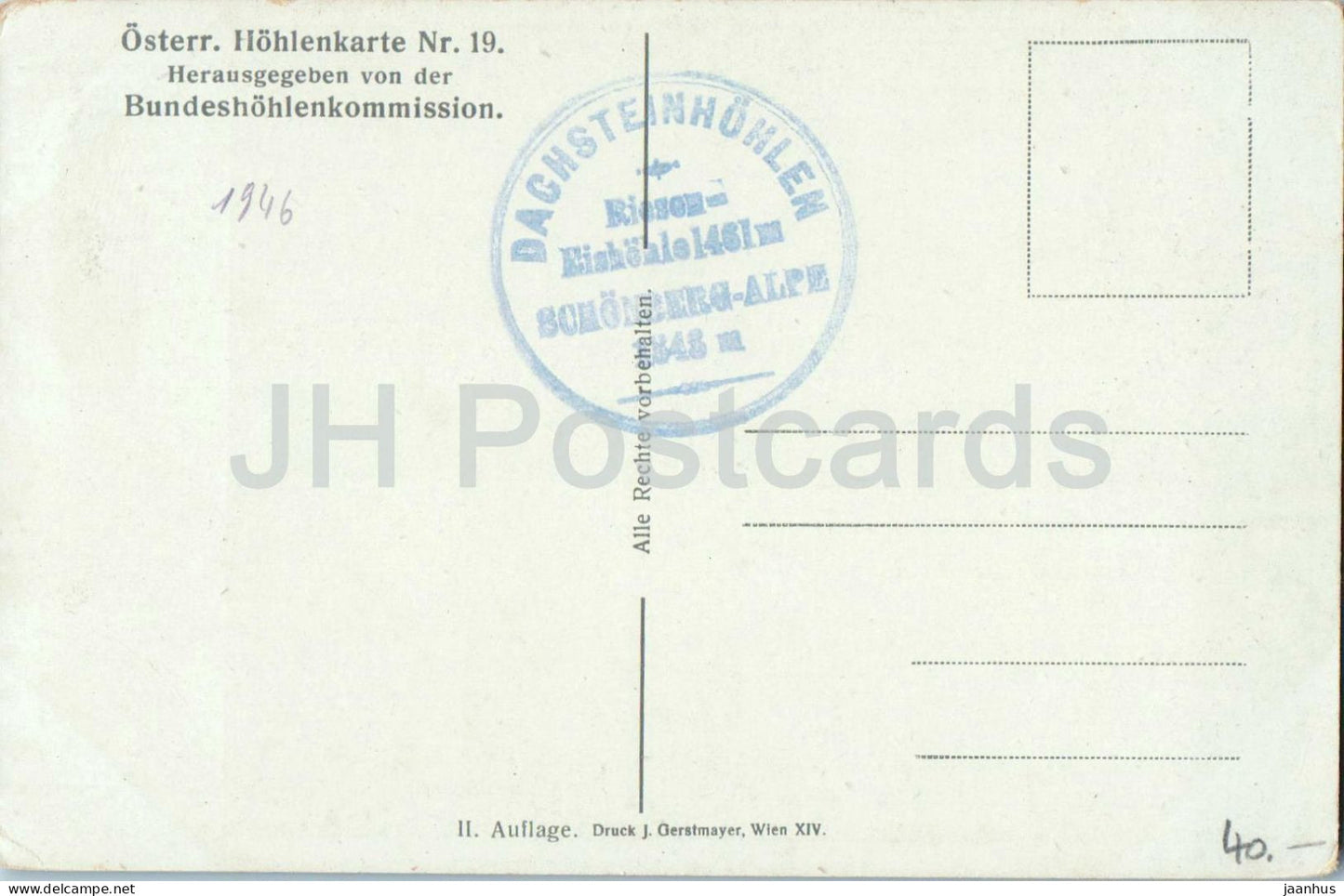 Dachstein Rieseneishohle bei Obertraun - Verbindungsstollen Belrapeire - grotte - 19 - carte postale ancienne - Autriche - inutilisée 