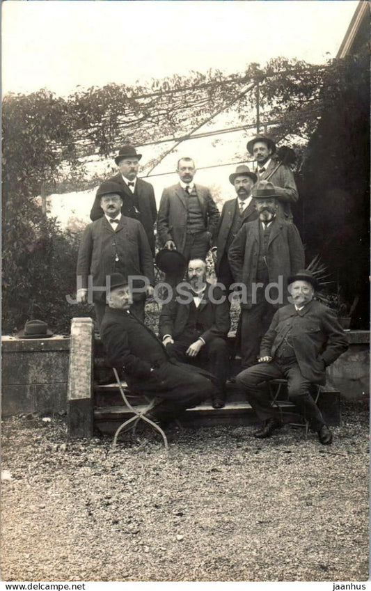 Schwabengesellschaft Kegelausflug nach Stein am Rhein - group photo - old postcard - 1909 - Austria - used - JH Postcards