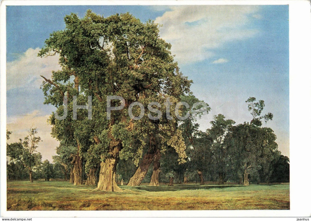 painting by Ferdinand Georg Waldmuller - Large Prater Landscape - Grosse Praterlandschaft Austrian art Austria - unused - JH Postcards