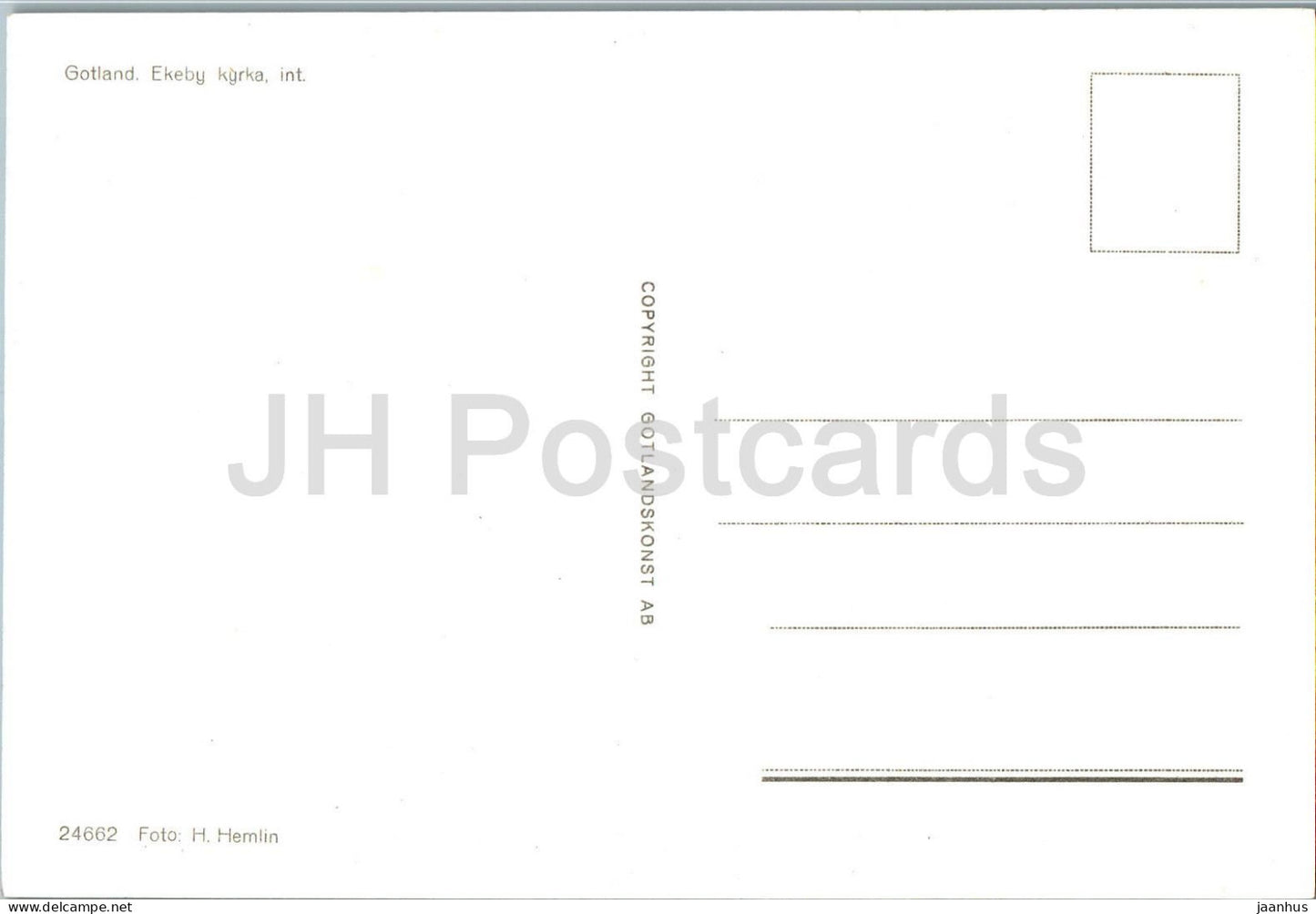 Ekeby Kyrka - intérieur - église - Gotland - 24662 - Suède - inutilisé 