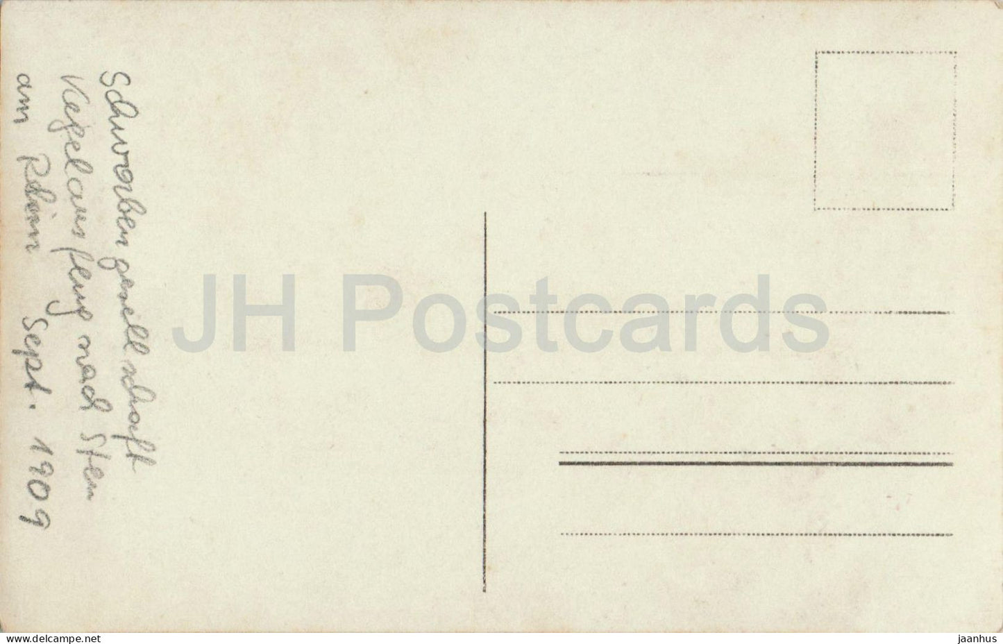 Schwabengesellschaft Kegelausflug nach Stein am Rhein - photo de groupe - carte postale ancienne - 1909 - Autriche - utilisé 