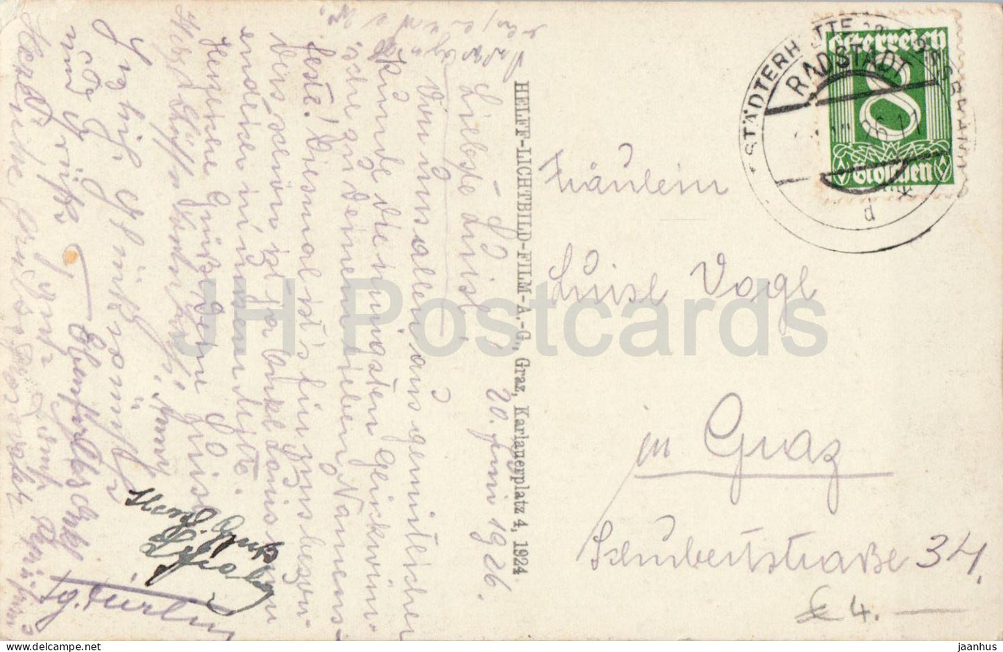 Dachstein - Weg zur Austriahutte - 5728 - old postcard - 1926 - Austria - used