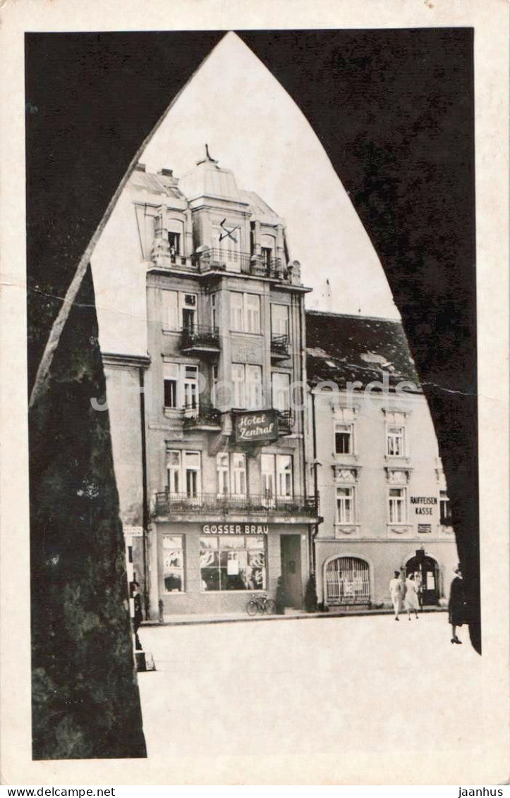Vienna - Wien - Hotel Zentral - Gosser Brau - hotel - 86415 - old postcard - 1940 - Austria - used - JH Postcards