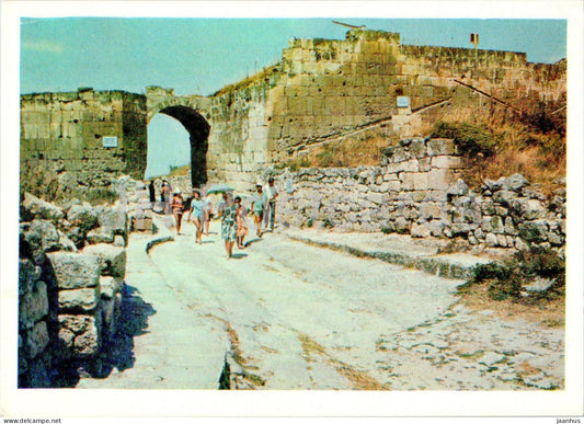 Bakhchisaray Historical Museum - Chufut-Kale - middle fortress wall - Crimea - 1973 - Ukraine USSR - unused - JH Postcards