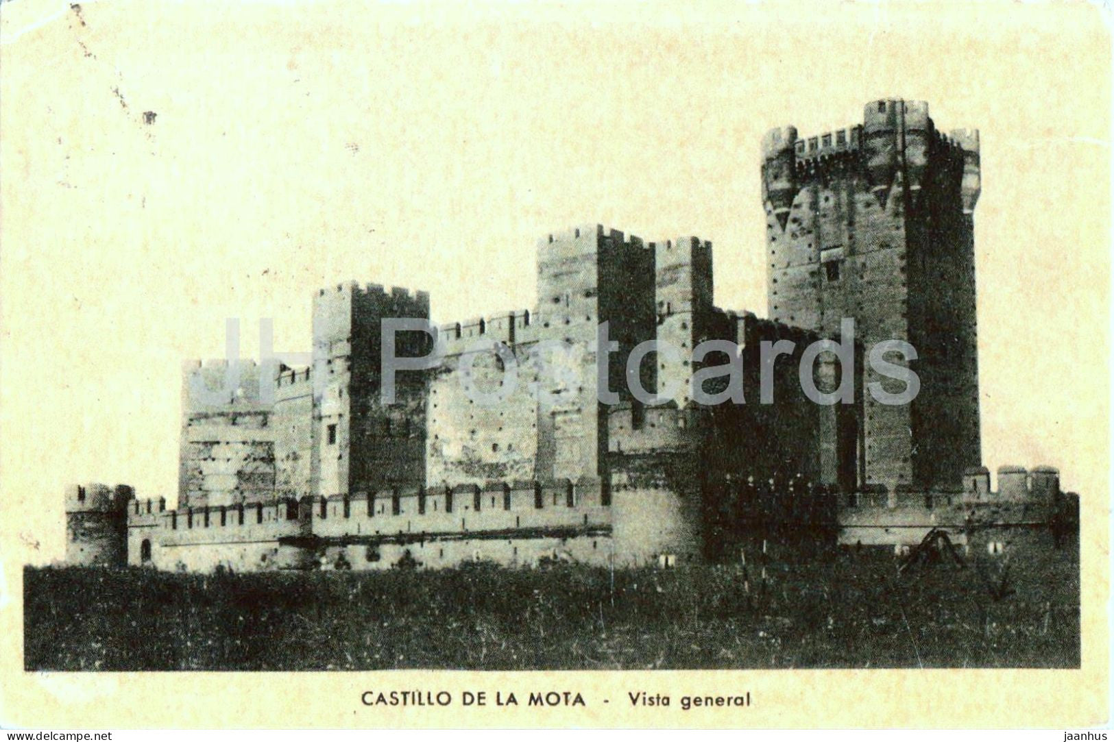 Castillo de la Mota - Vista general - Medina del Campo Valladolid - castle - old postcard - Spain - used - JH Postcards